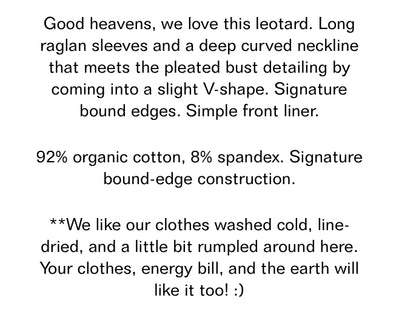 New ARQ Paloma Leo Organic Cotton Bodysuit