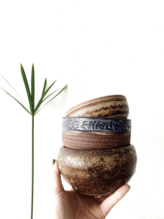 Vintage Handmade Pottery Bowls