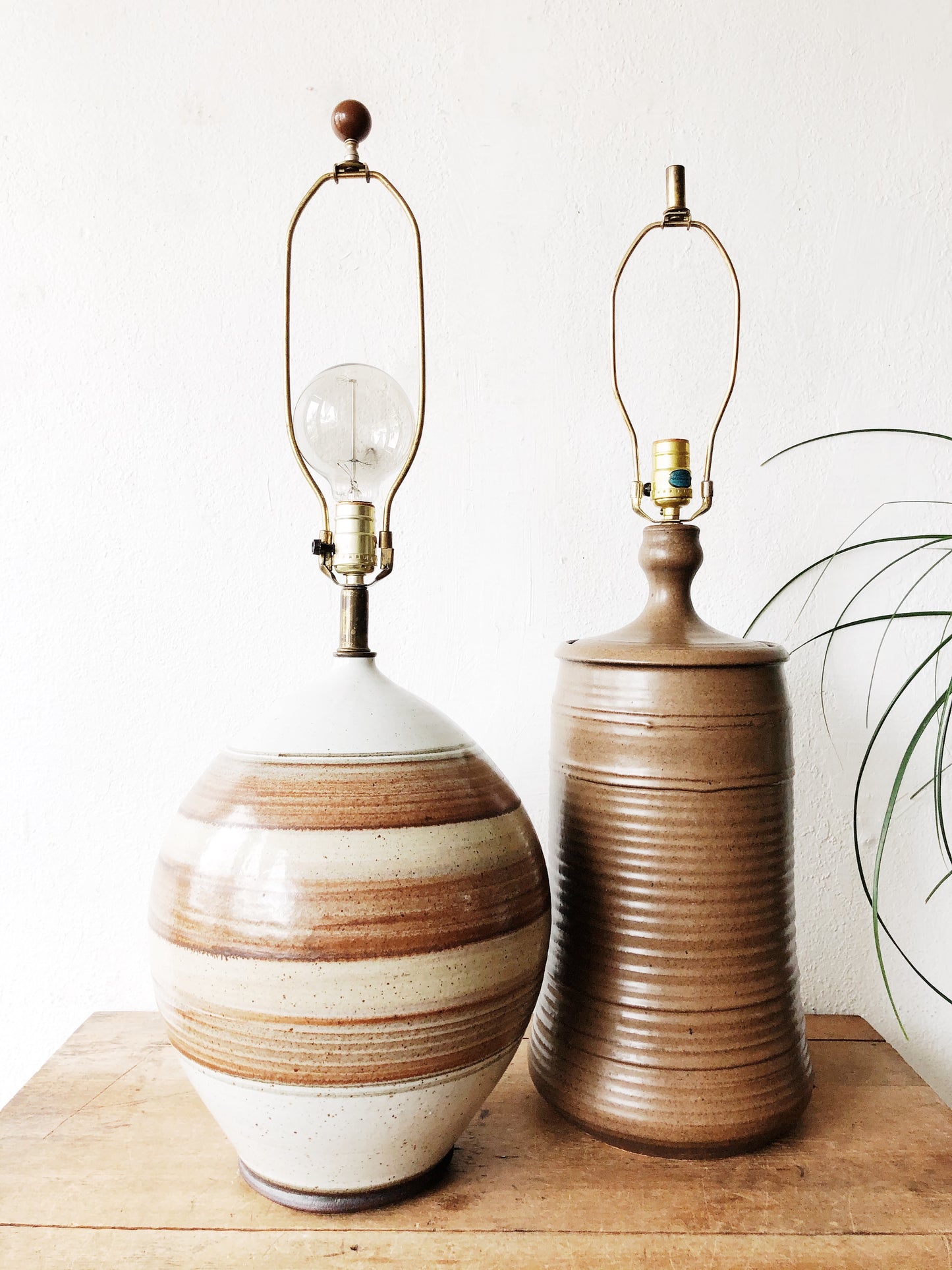 Extra Large Vintage Handmade Ceramic Lamp