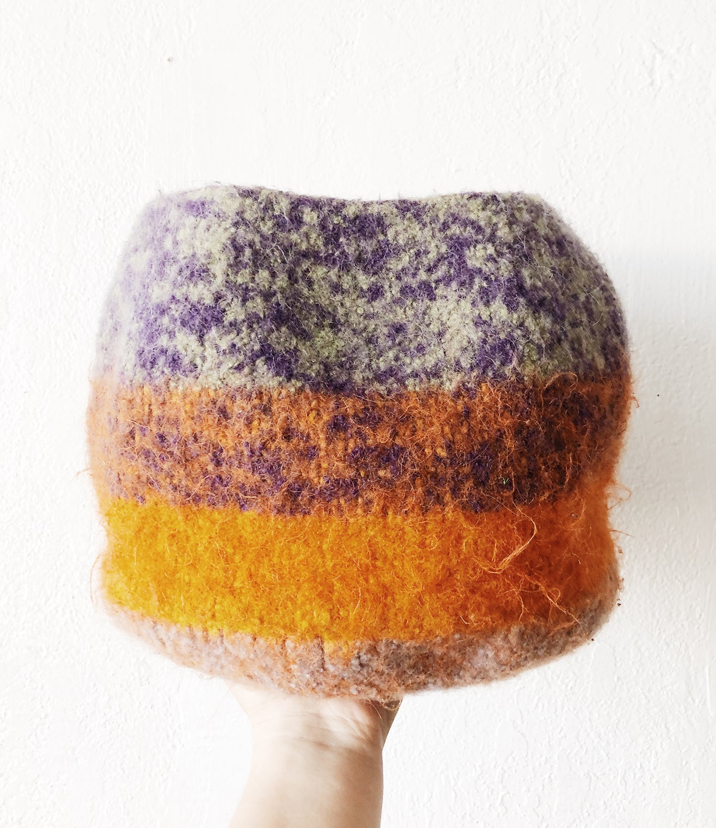 Handmade Felted Wool Bucket