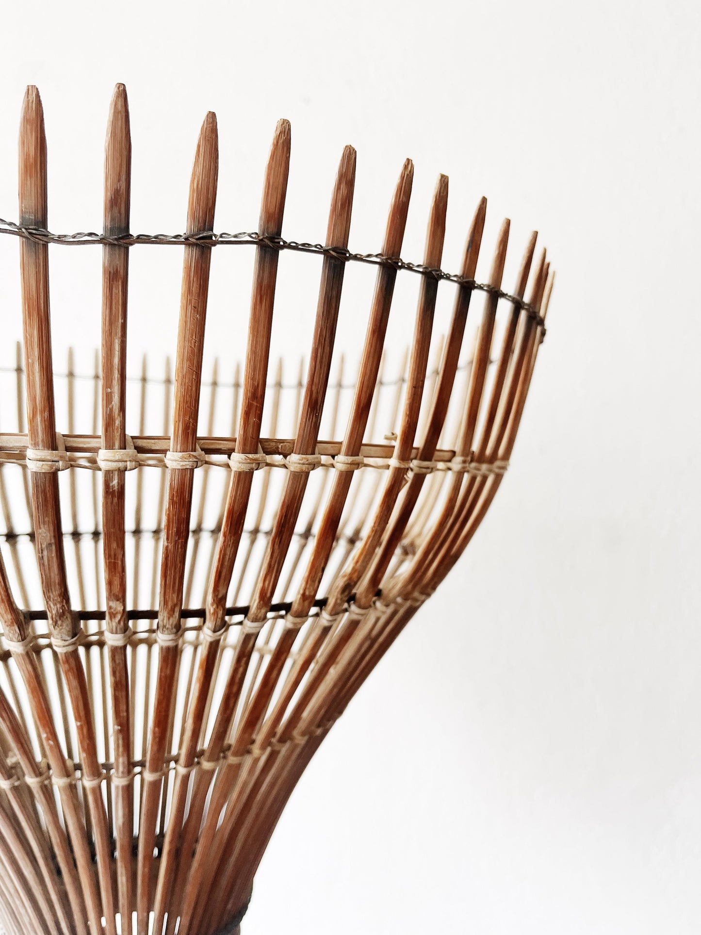 Large Antique Japanese Fish Trap Basket