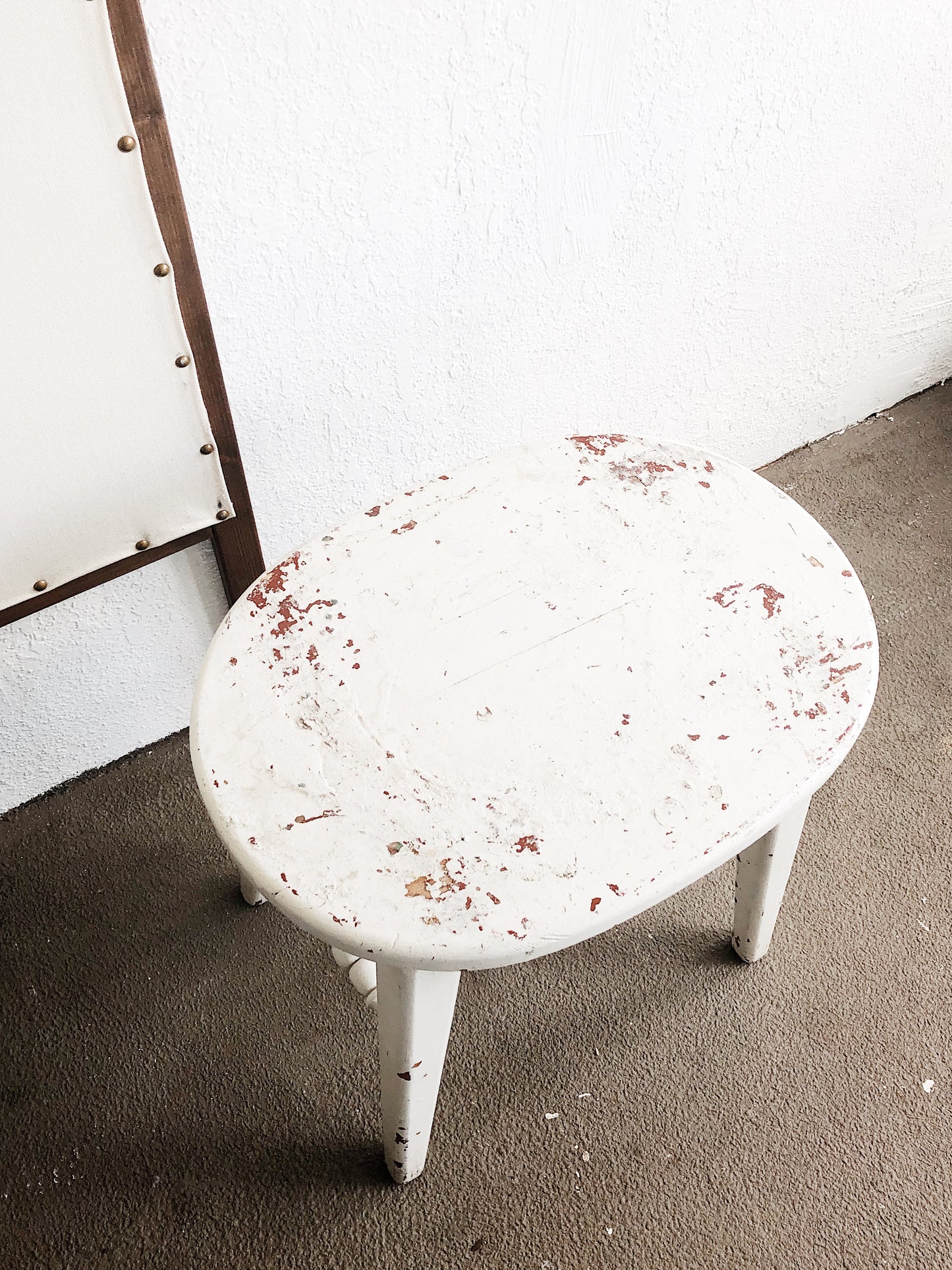 Vintage Rustic Low Stool