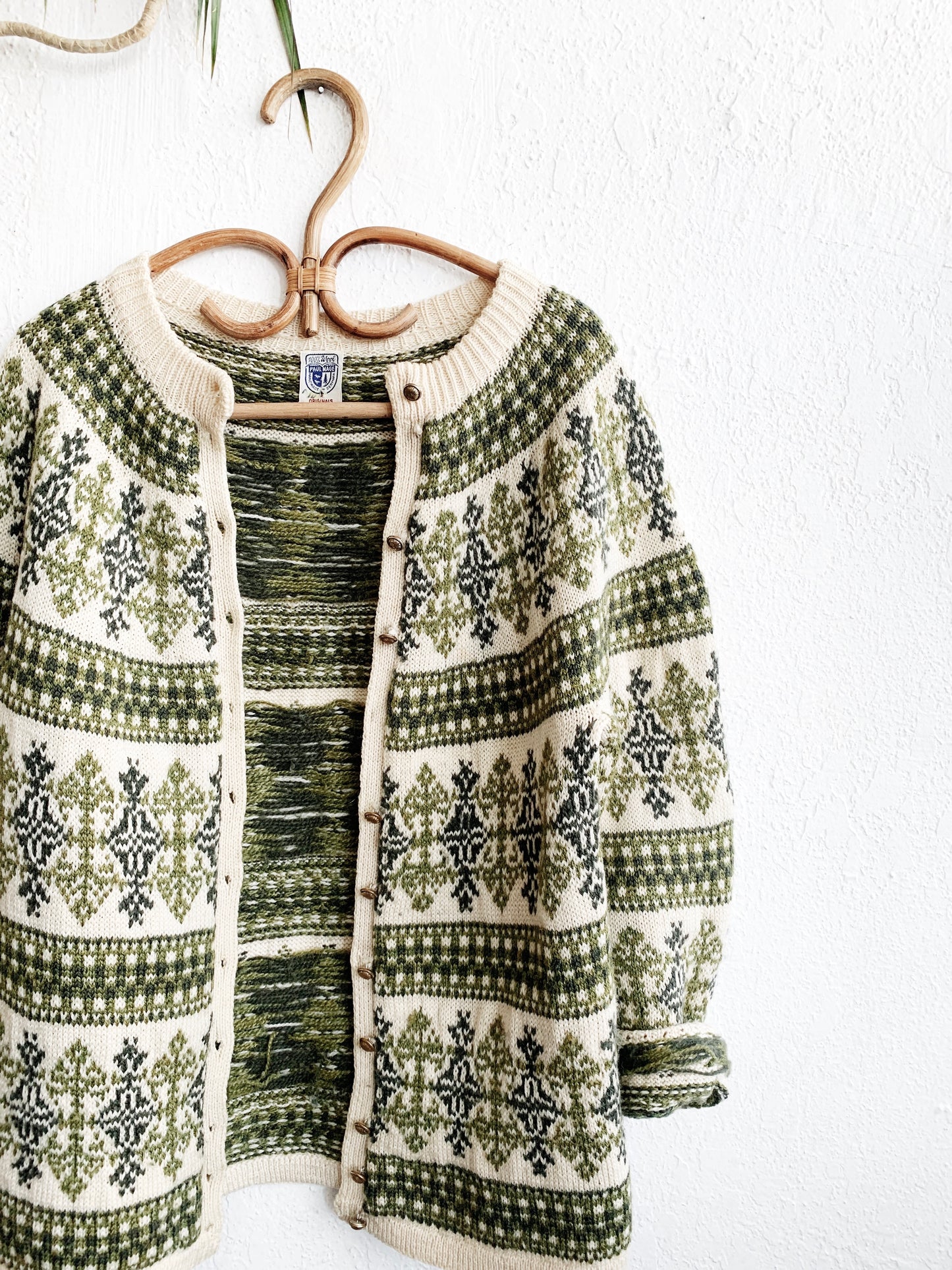 Vintage Wool Hand Knit Cardigan Denmark