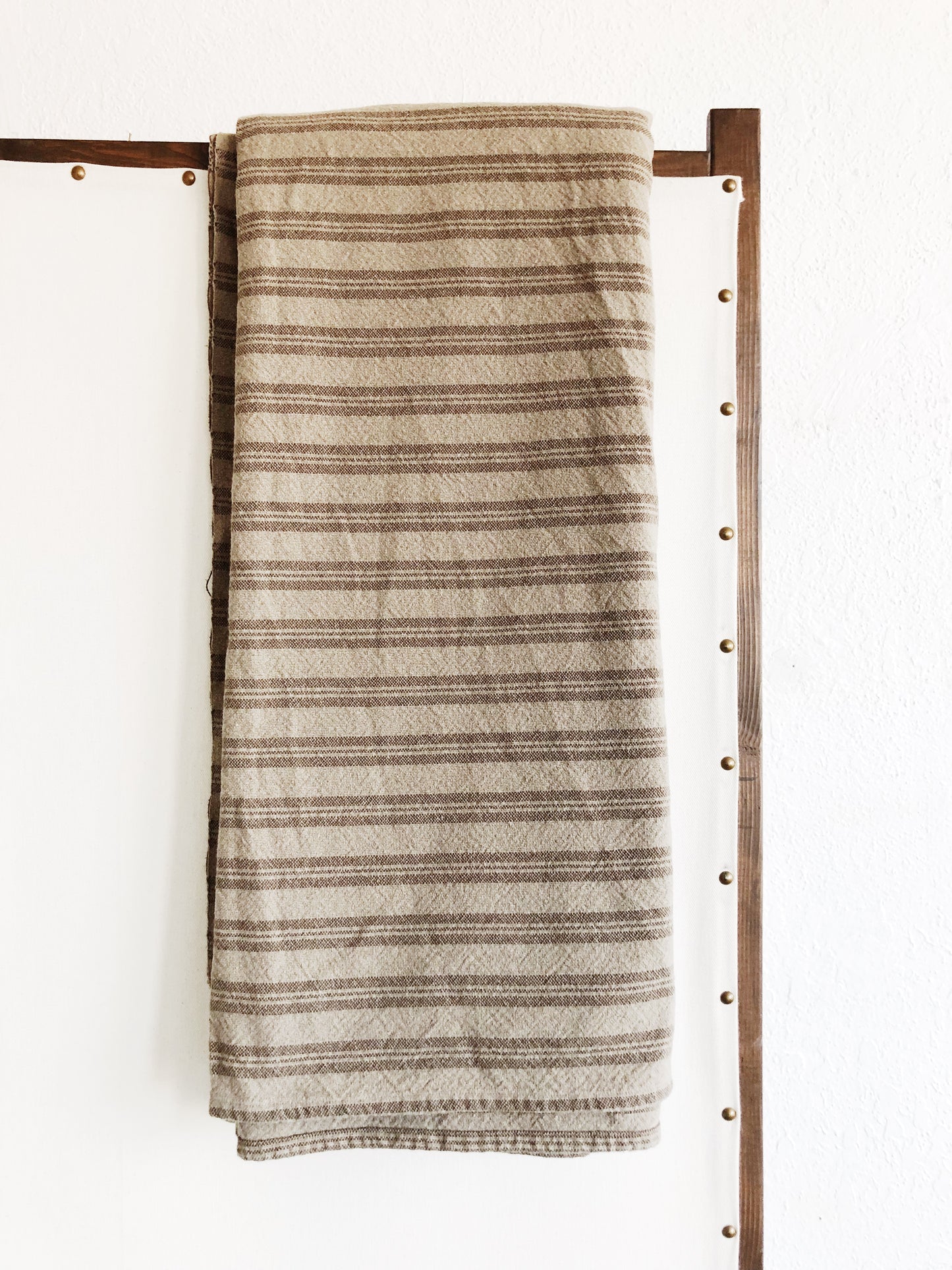 Family Heirloom Weavers Striped Coverlet / Blanket