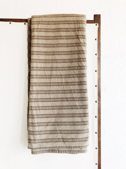 Family Heirloom Weavers Striped Coverlet / Blanket
