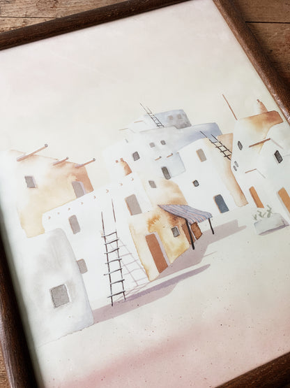 Vintage Pueblo Art Lithograph