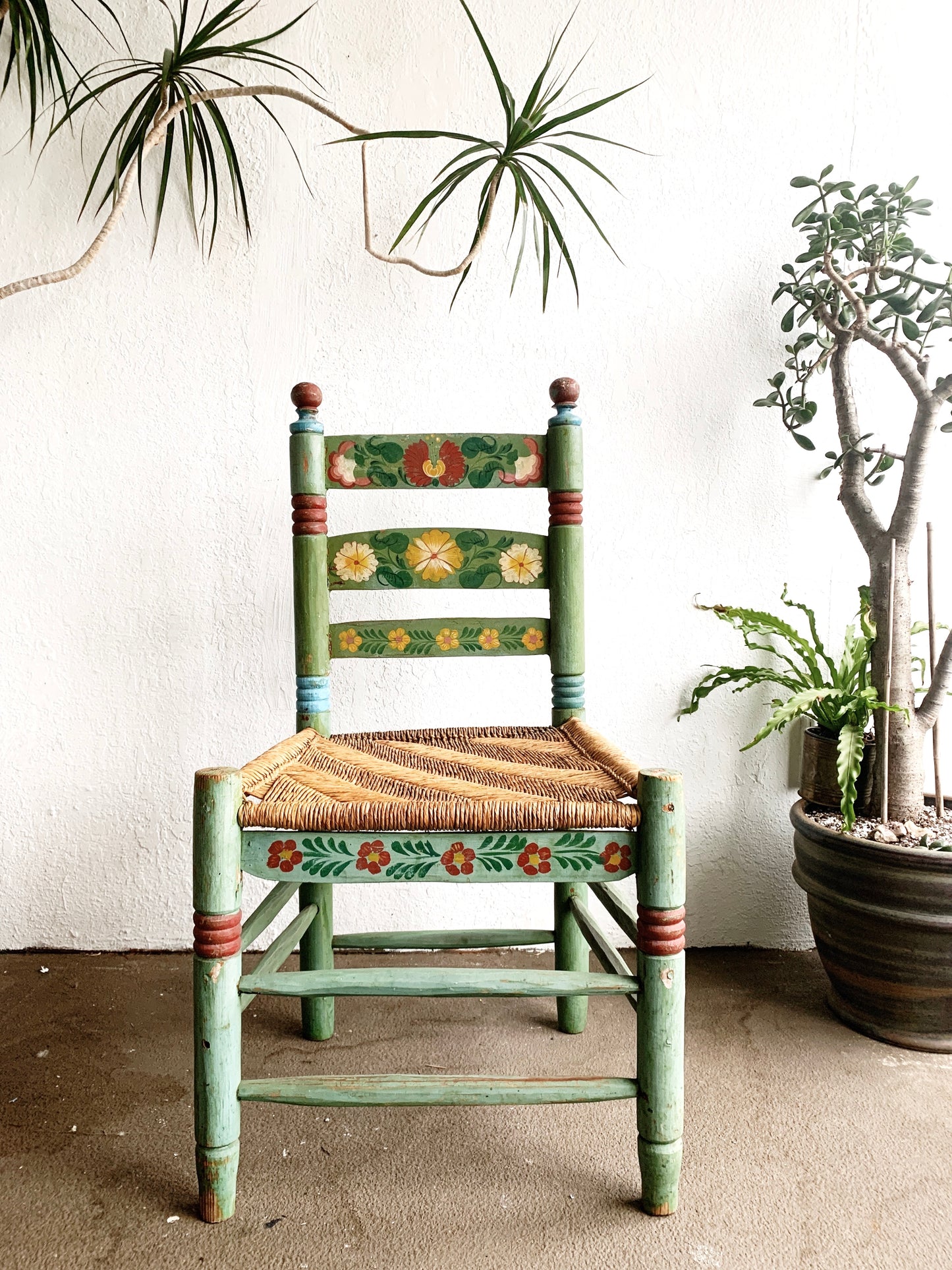 Hand Painted Folk Chair Mexico ADULT Sized