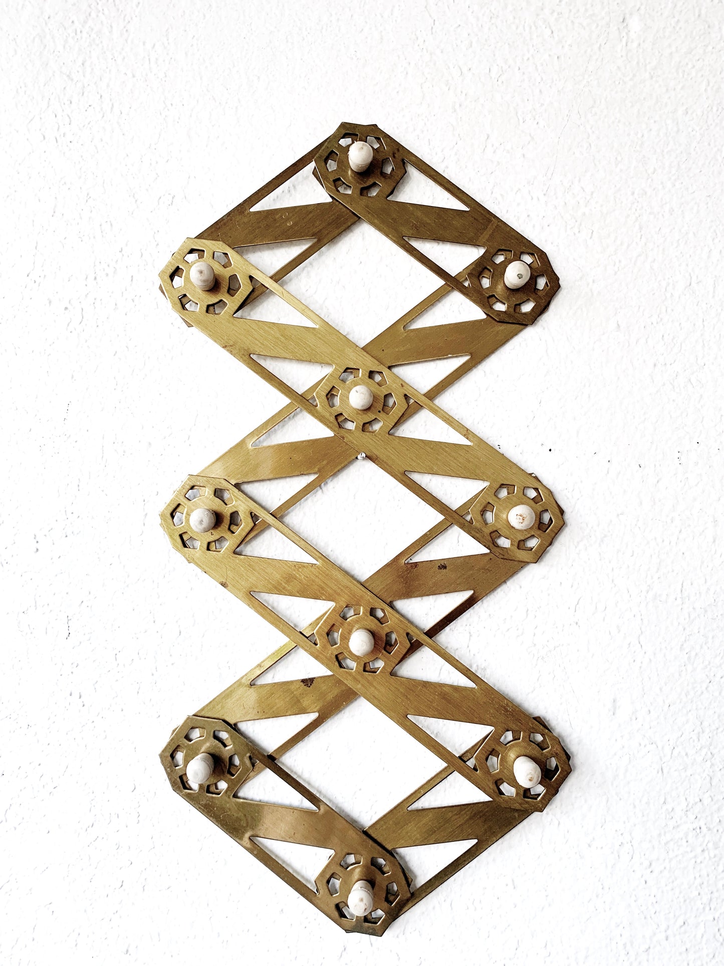 Vintage Brass Peg Rack