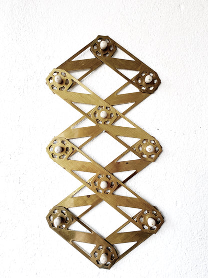 Vintage Brass Peg Rack