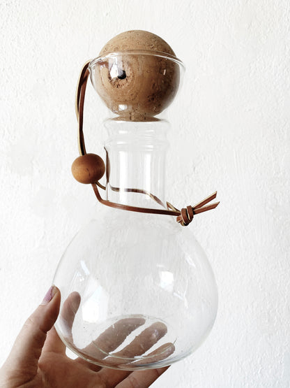 Vintage Blown Glass Decanter With Stopper