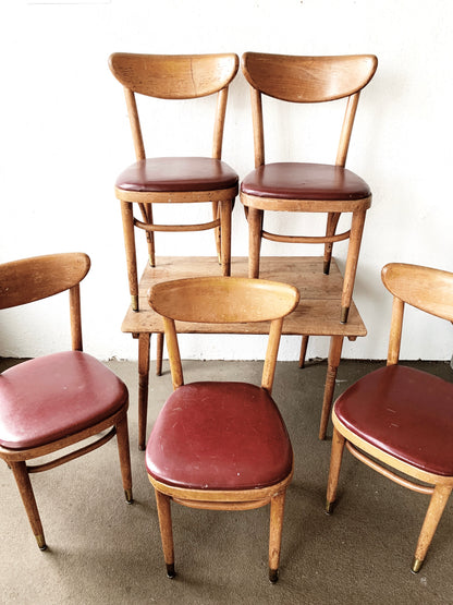 Mid Century Thonet Chairs Set of Five