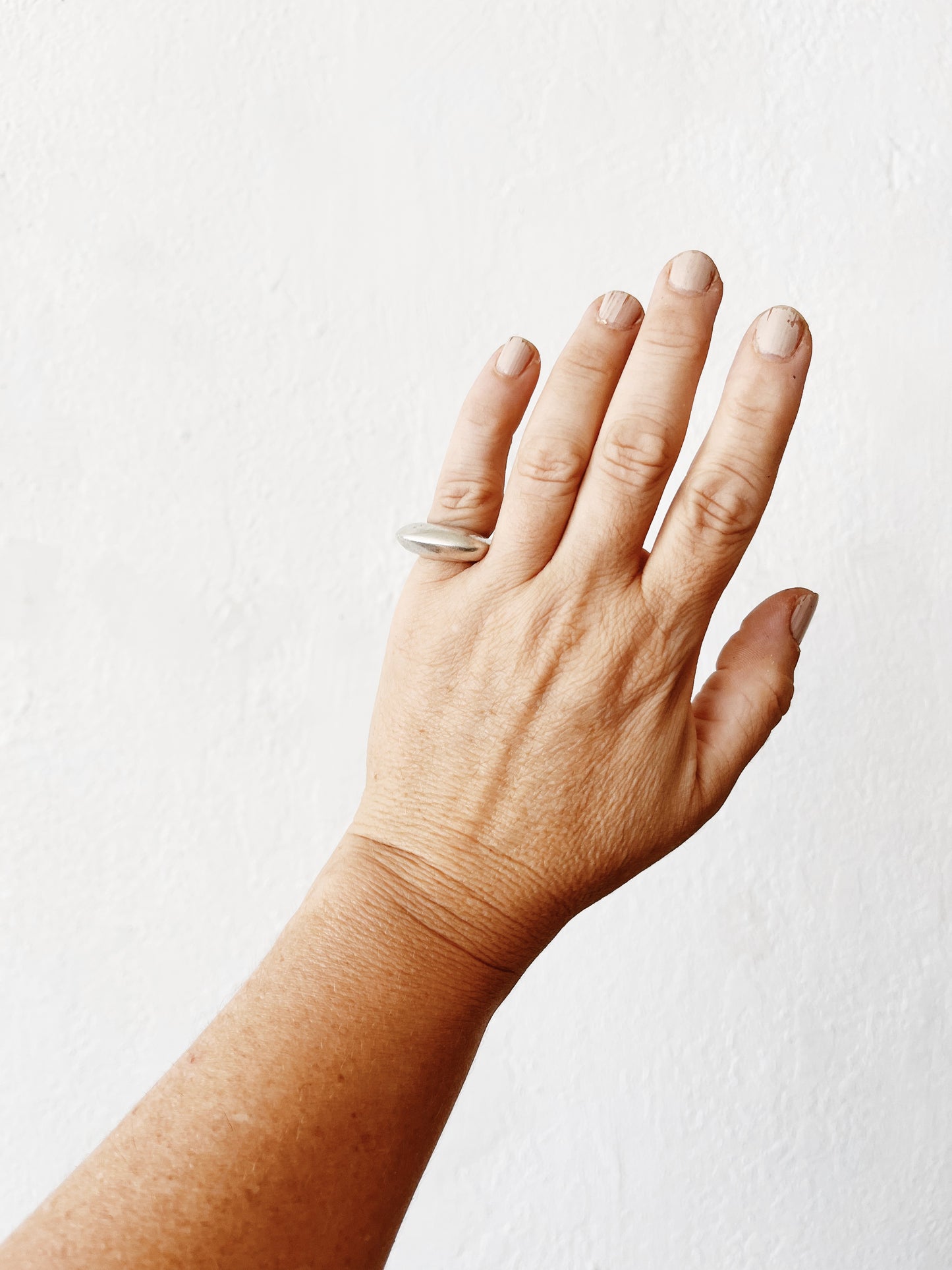 Modernist Sterling Dome Ring