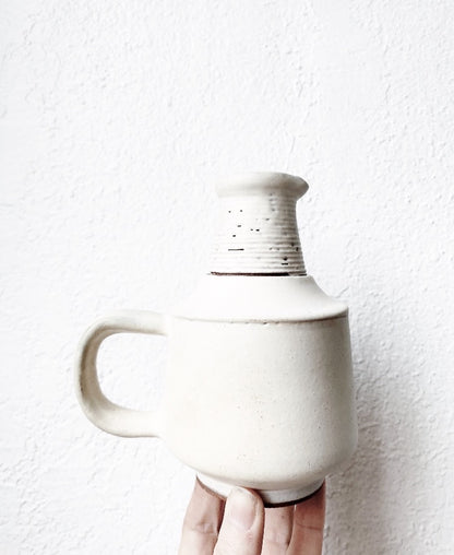 Handmade Matte White Pottery Pitcher