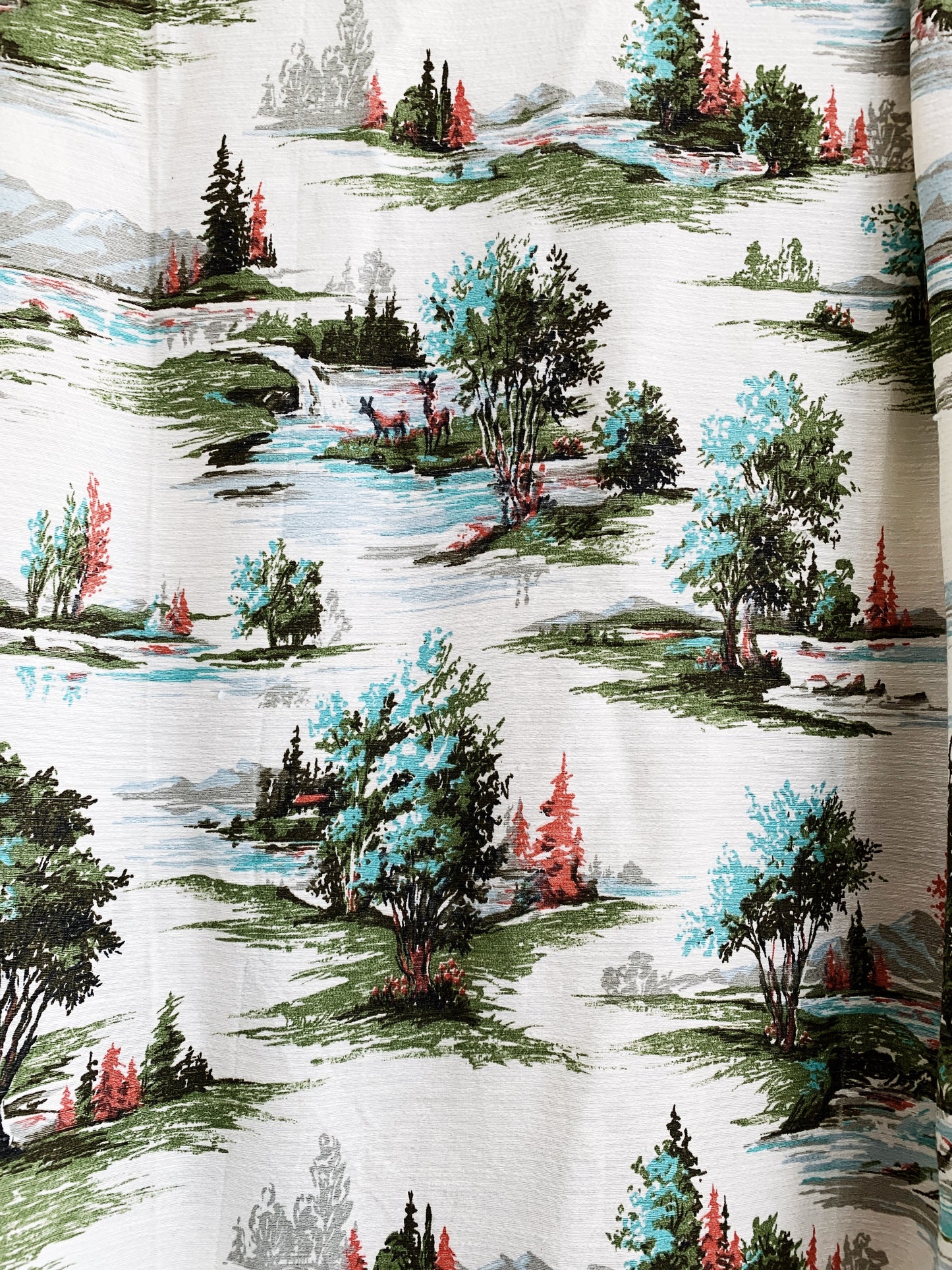 RESERVED Cheri Vintage Barkcloth Fabric