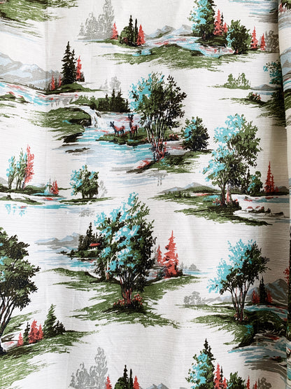 RESERVED Cheri Vintage Barkcloth Fabric