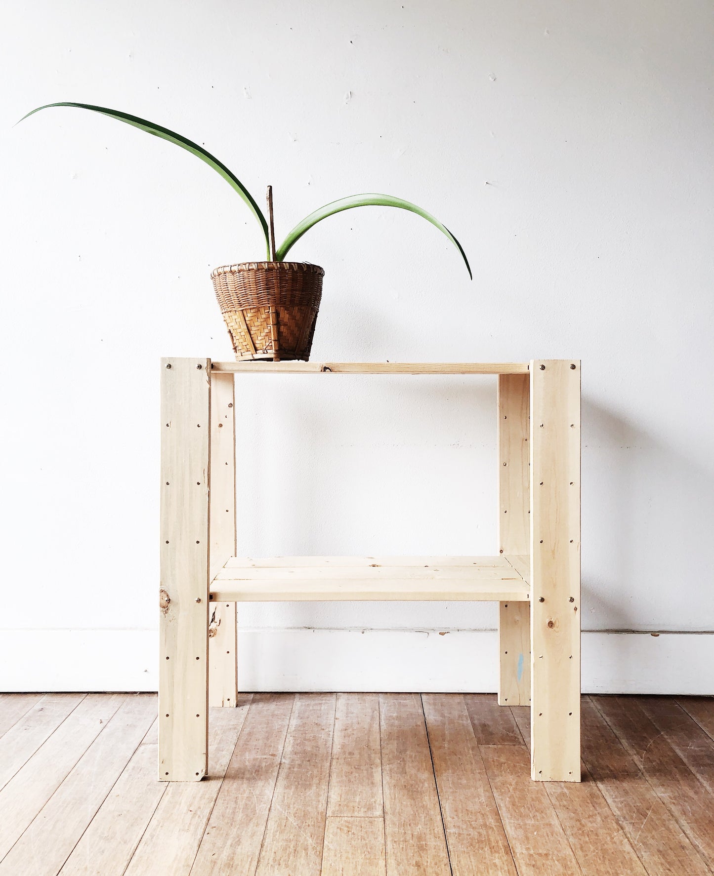 Unfinished Wood Utility Shelf