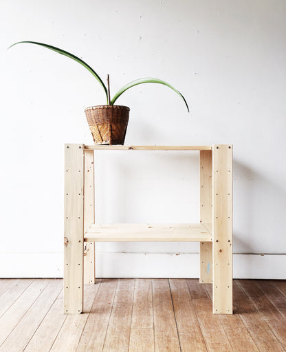 Unfinished Wood Utility Shelf