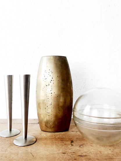 Vintage Modernist Brass Vase