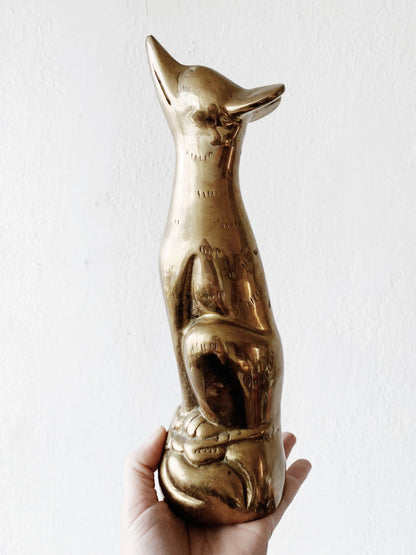 Mid Century Weighty Brass Statue
