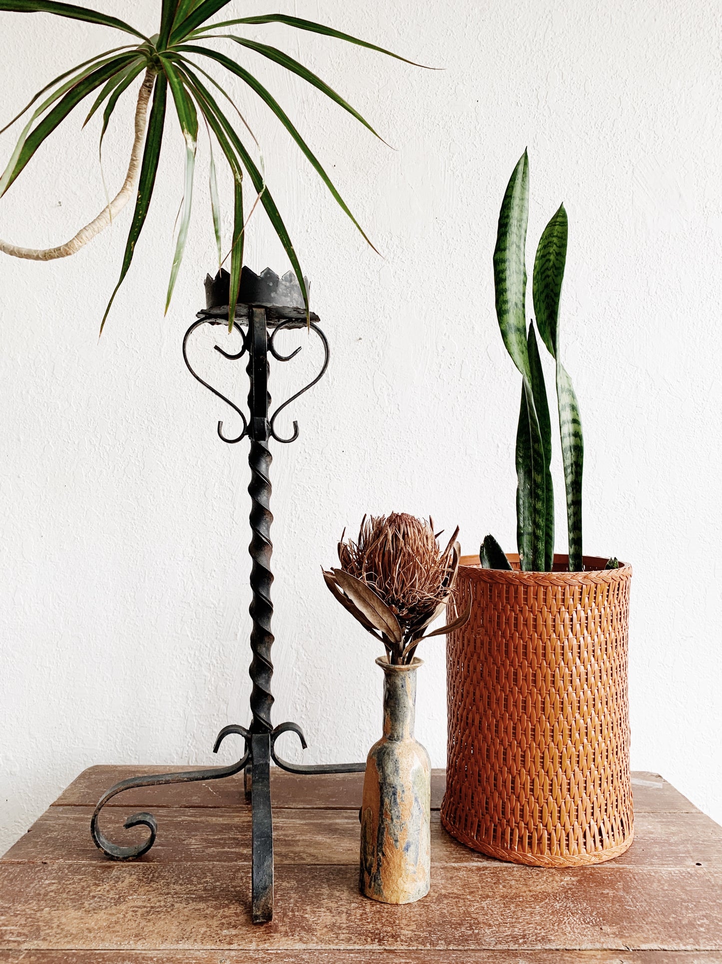 Mid Century Iron Candelabra