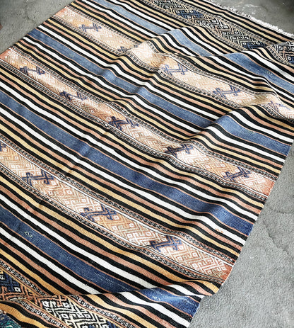 Vintage Turkish Cicim Kilim Rug