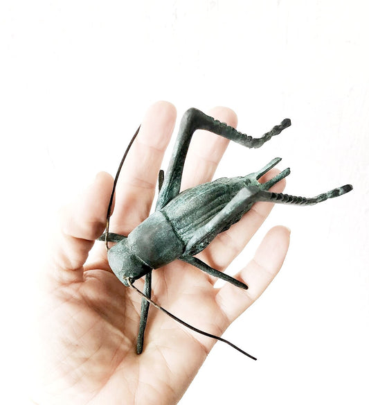 Vintage Oxidized Brass Cricket