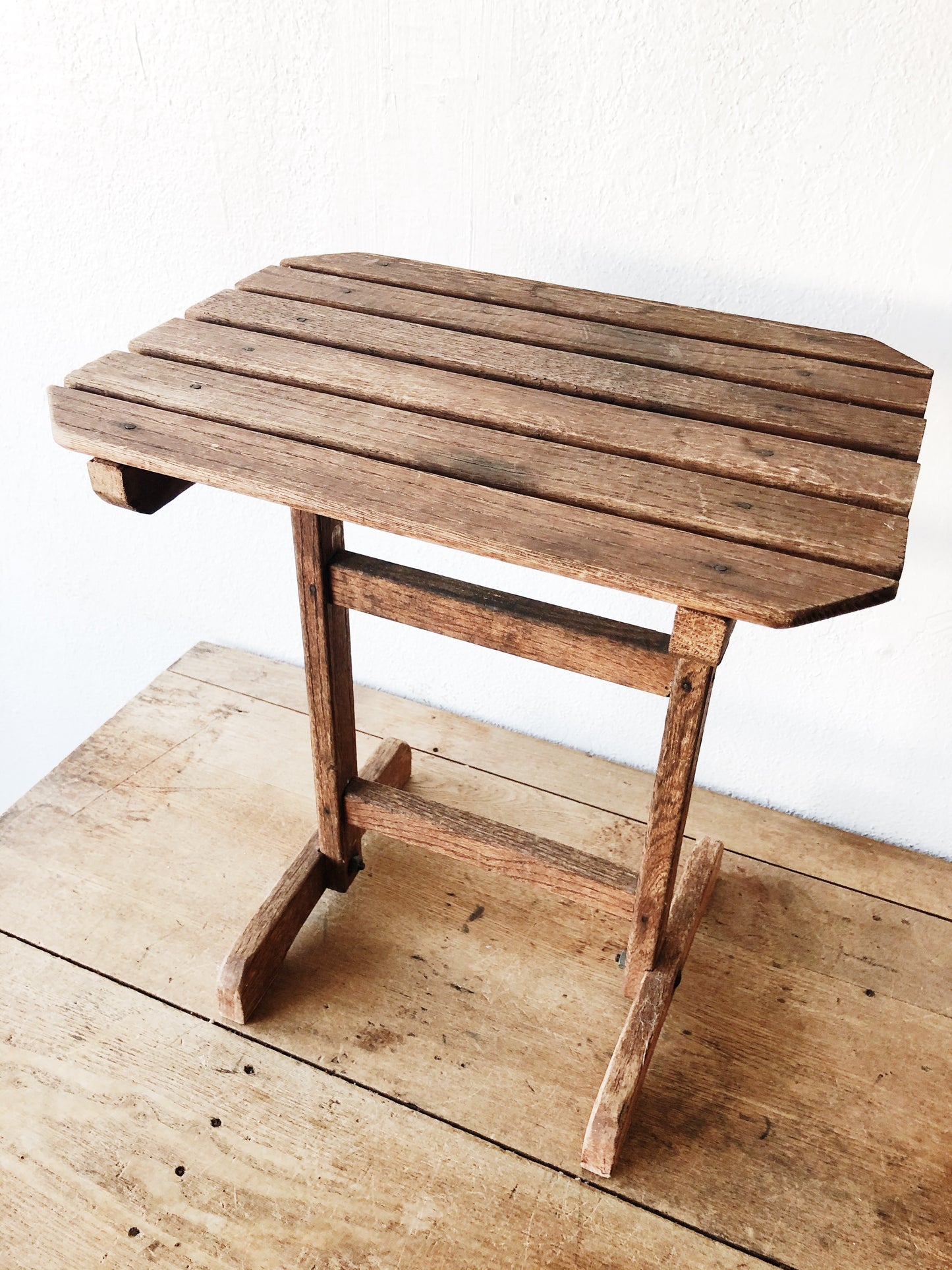 Vintage Slatted Side Table
