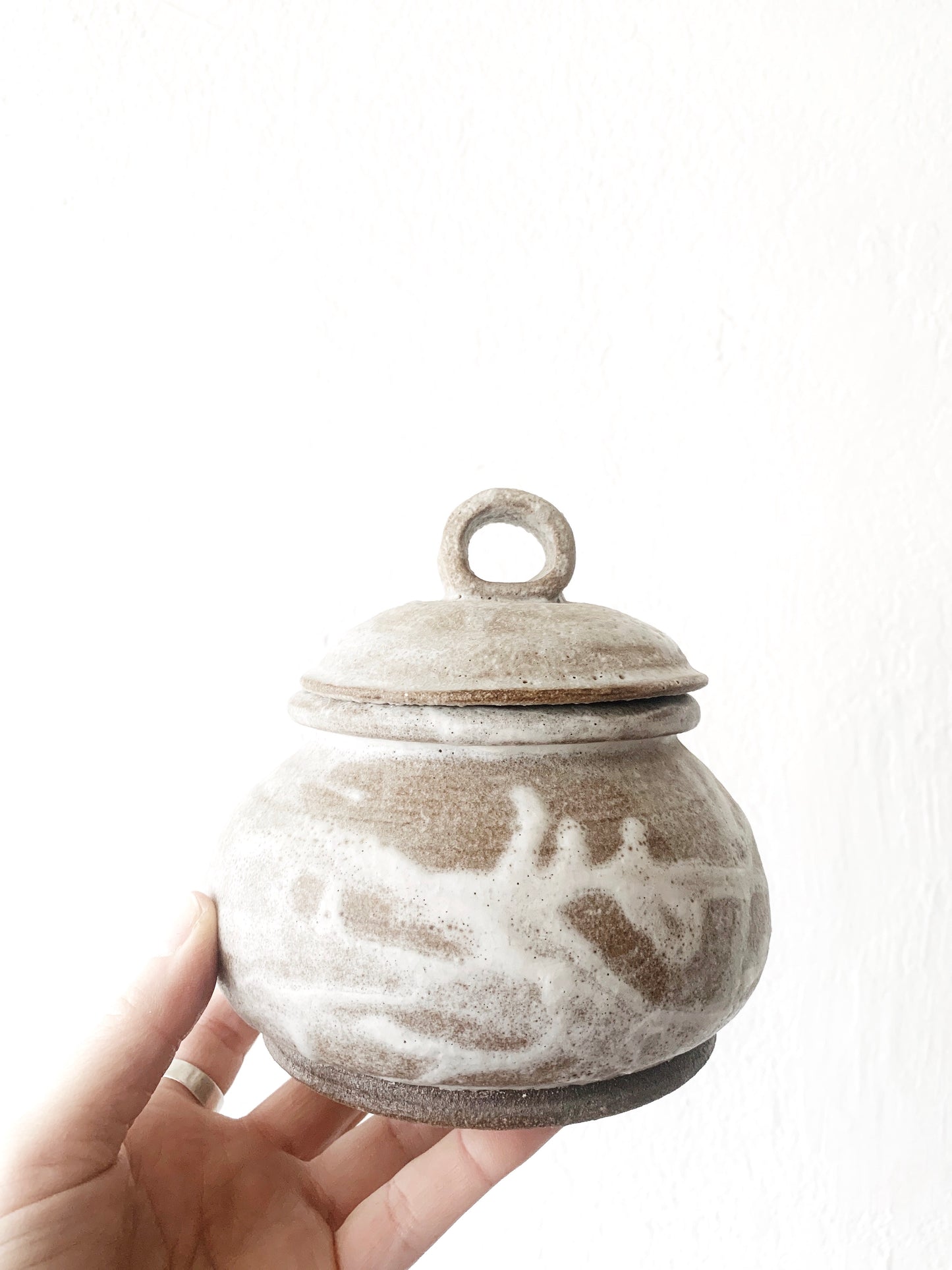 Handmade Vintage Lidded Pottery