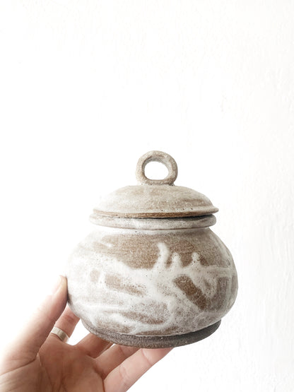 Handmade Vintage Lidded Pottery