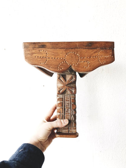 Vintage Carved Wood Shelf