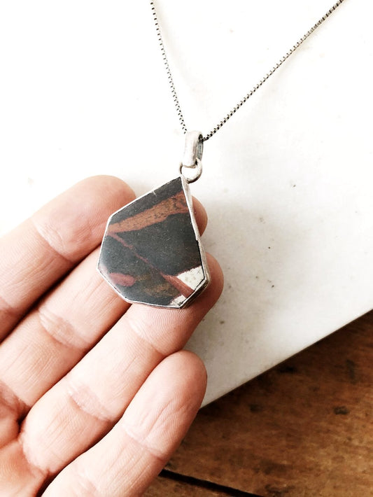 Vintage Modernist Stone Pendant