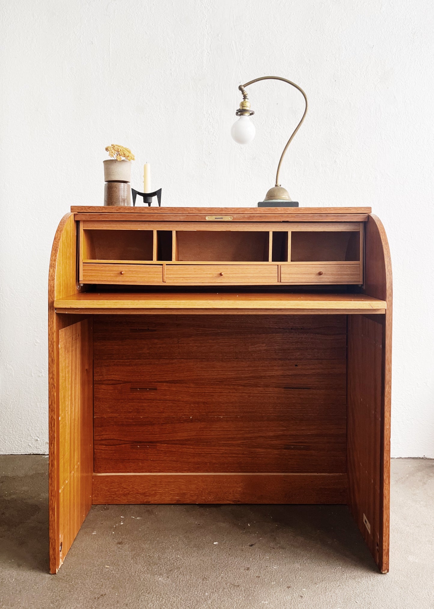 Vintage Ostergaard Style Roll Top Desk