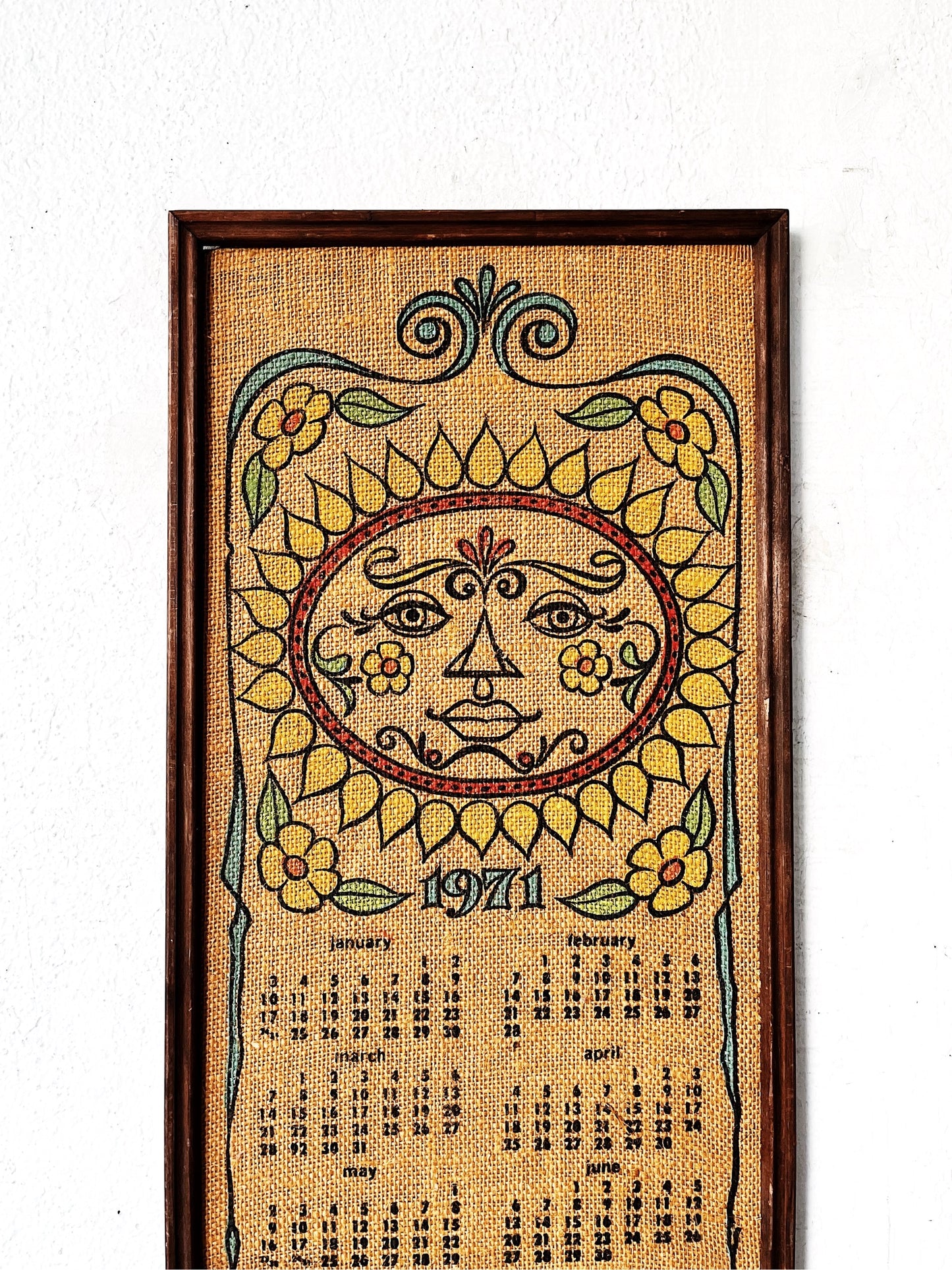 Vintage Framed Calendar