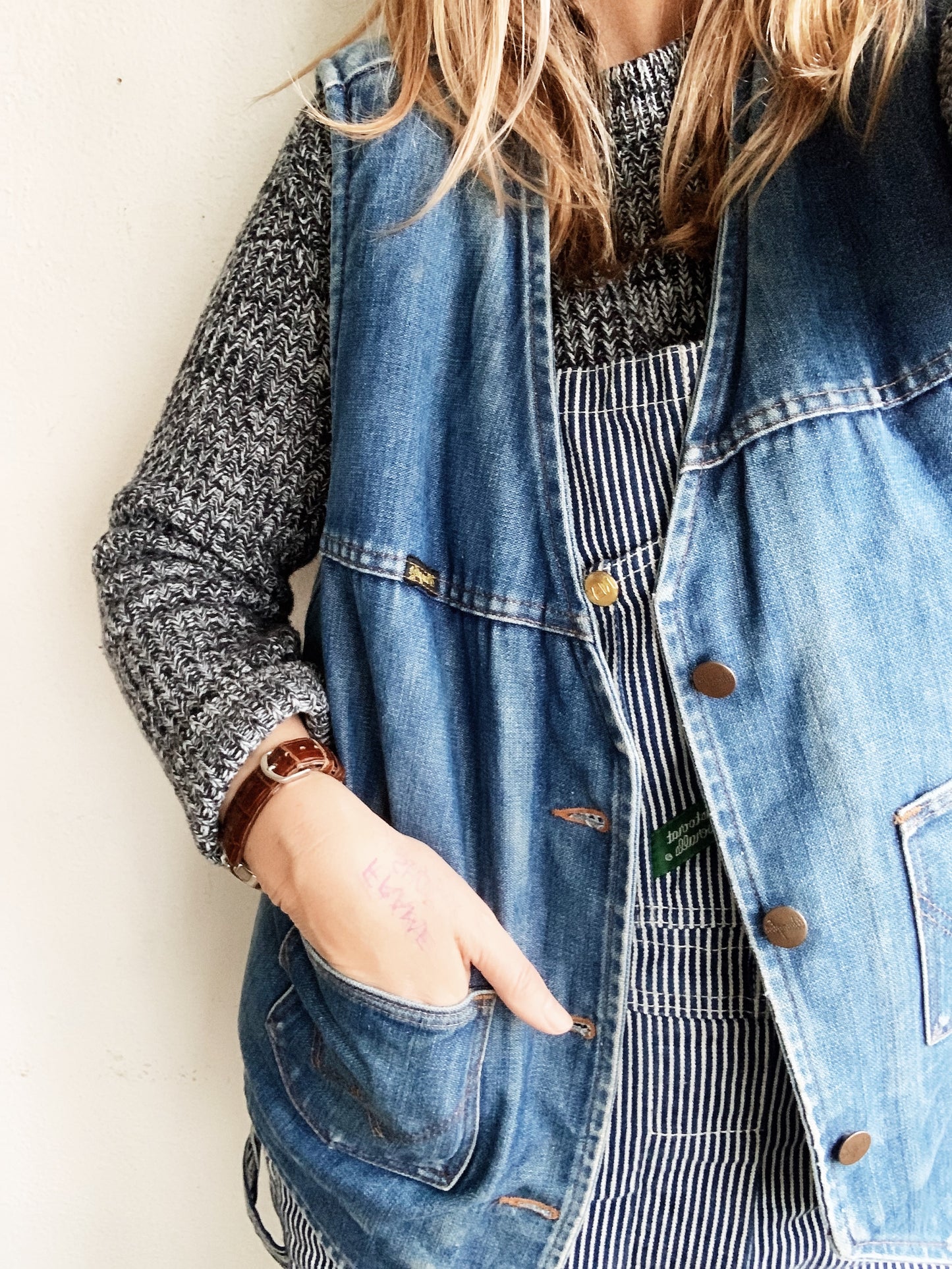 Vintage Wrangler Shearling Lined Vest