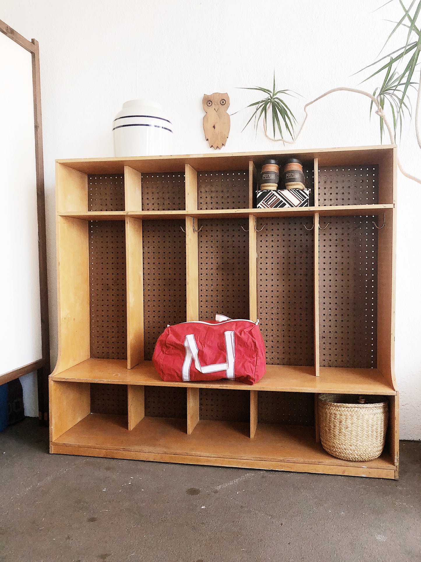 Vintage Wooden Locker Storage