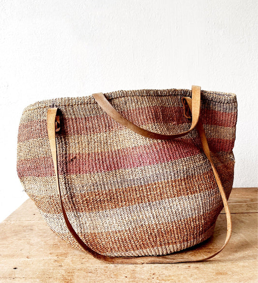 Vintage Woven Kenya Tote