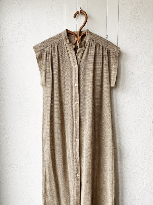 Vintage Open Weave Natural Fiber Dress