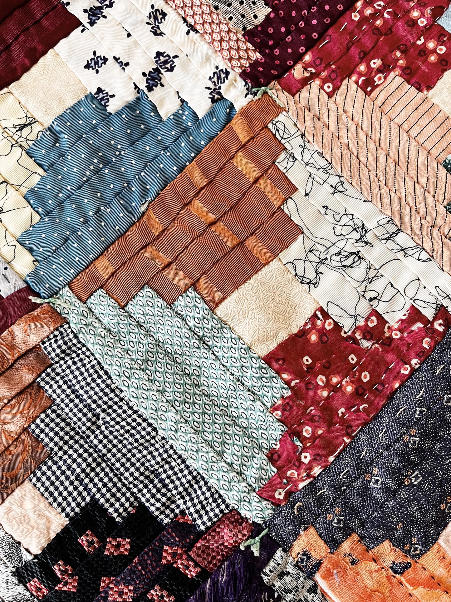 Antique Silk Quilt Hanging