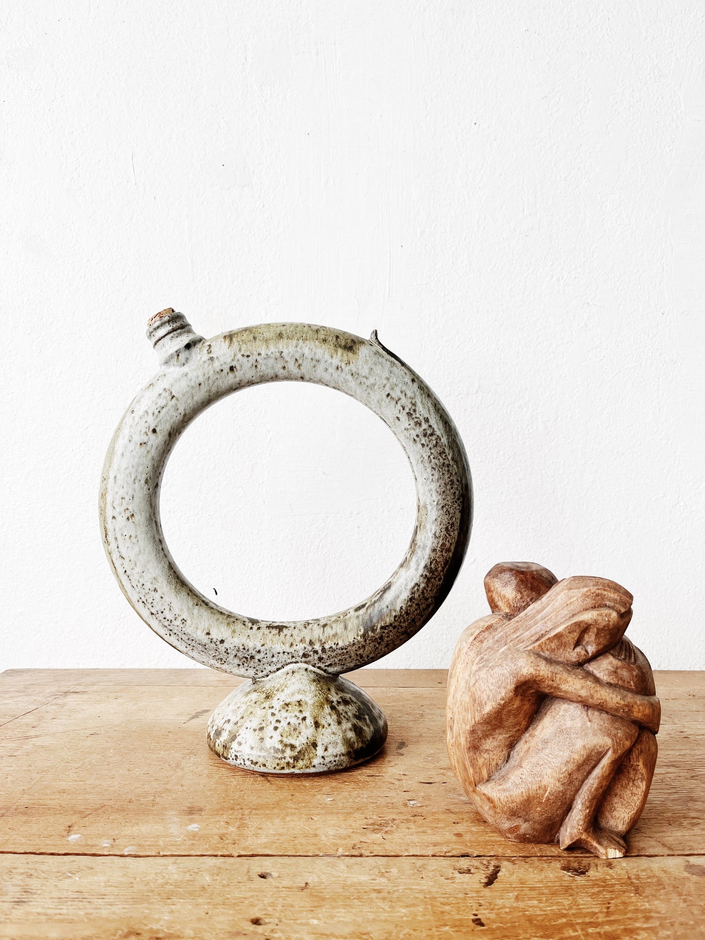 Vintage Carved Huggers Sculpture