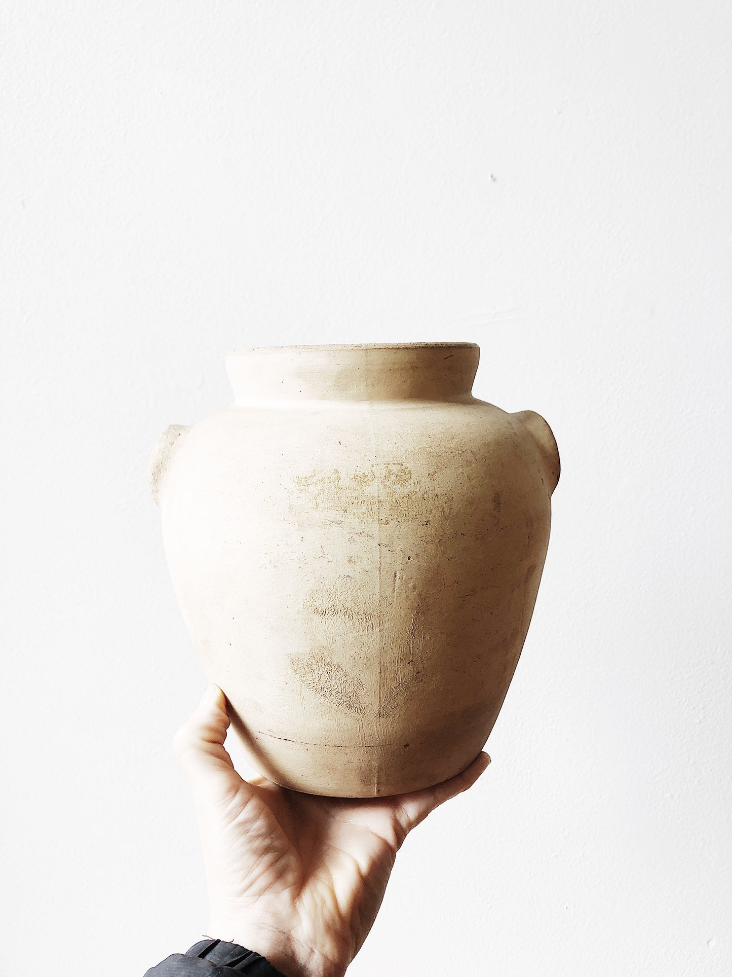 Vintage Bisque Stoneware Urn