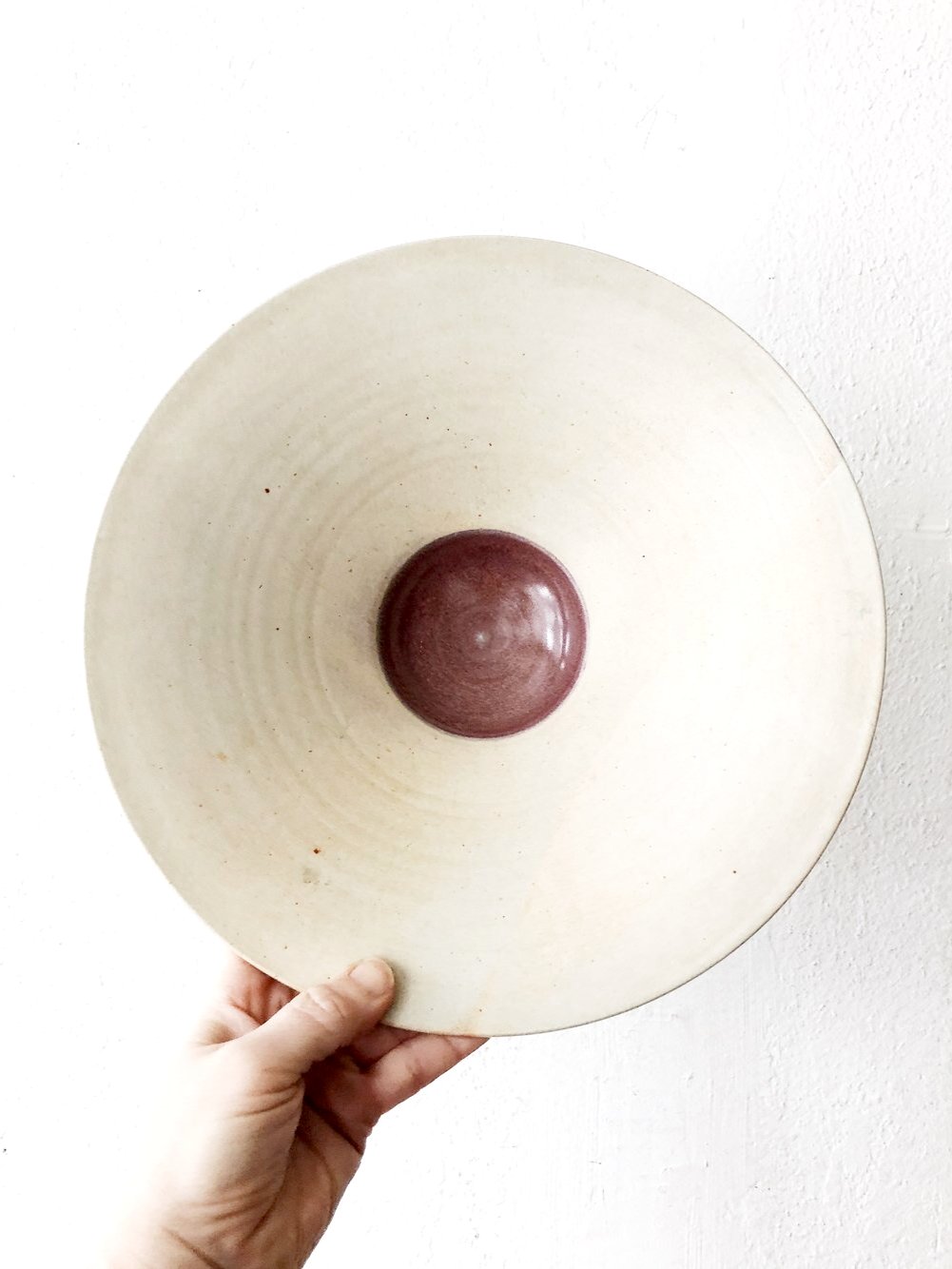Handmade Fluted Pottery Bowl