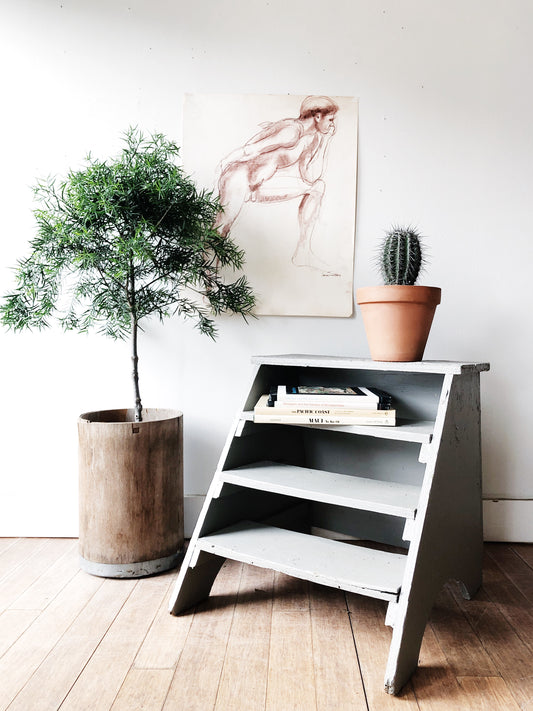 Large Vintage Handmade Step Ladder