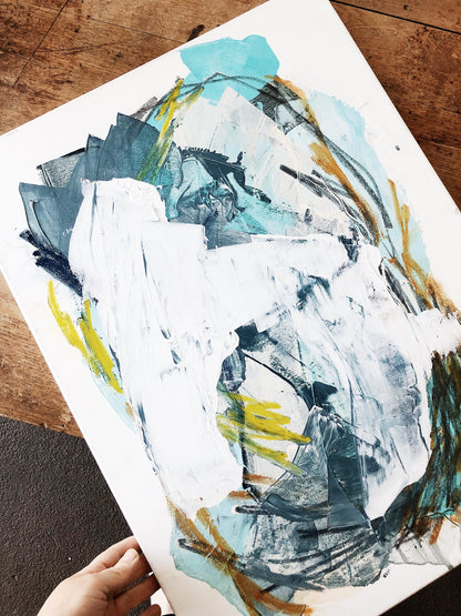 RESERVED JEAN Original Abstract Painting on Canvas