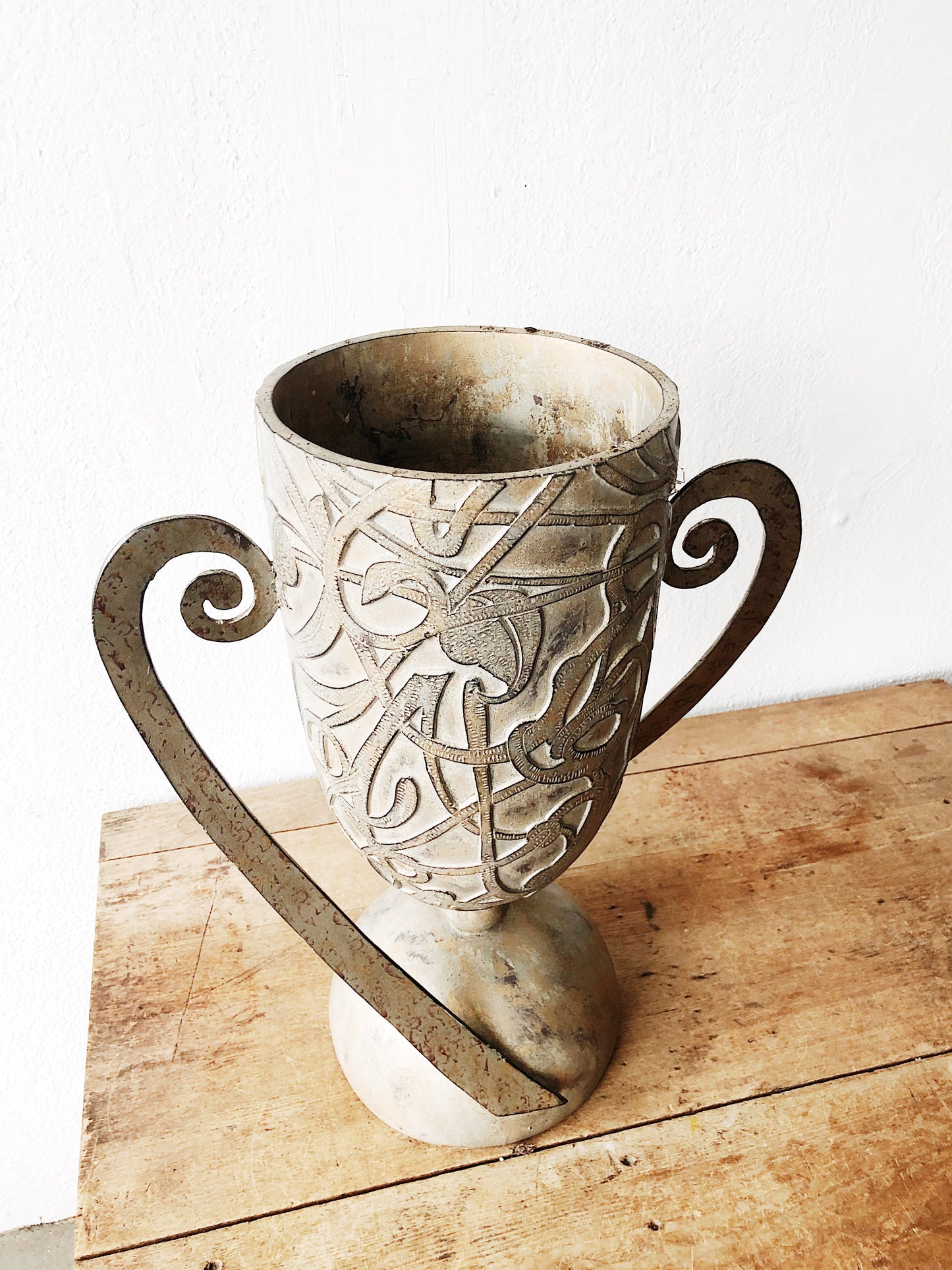 1960s Art Nouveau Style Cast Urn