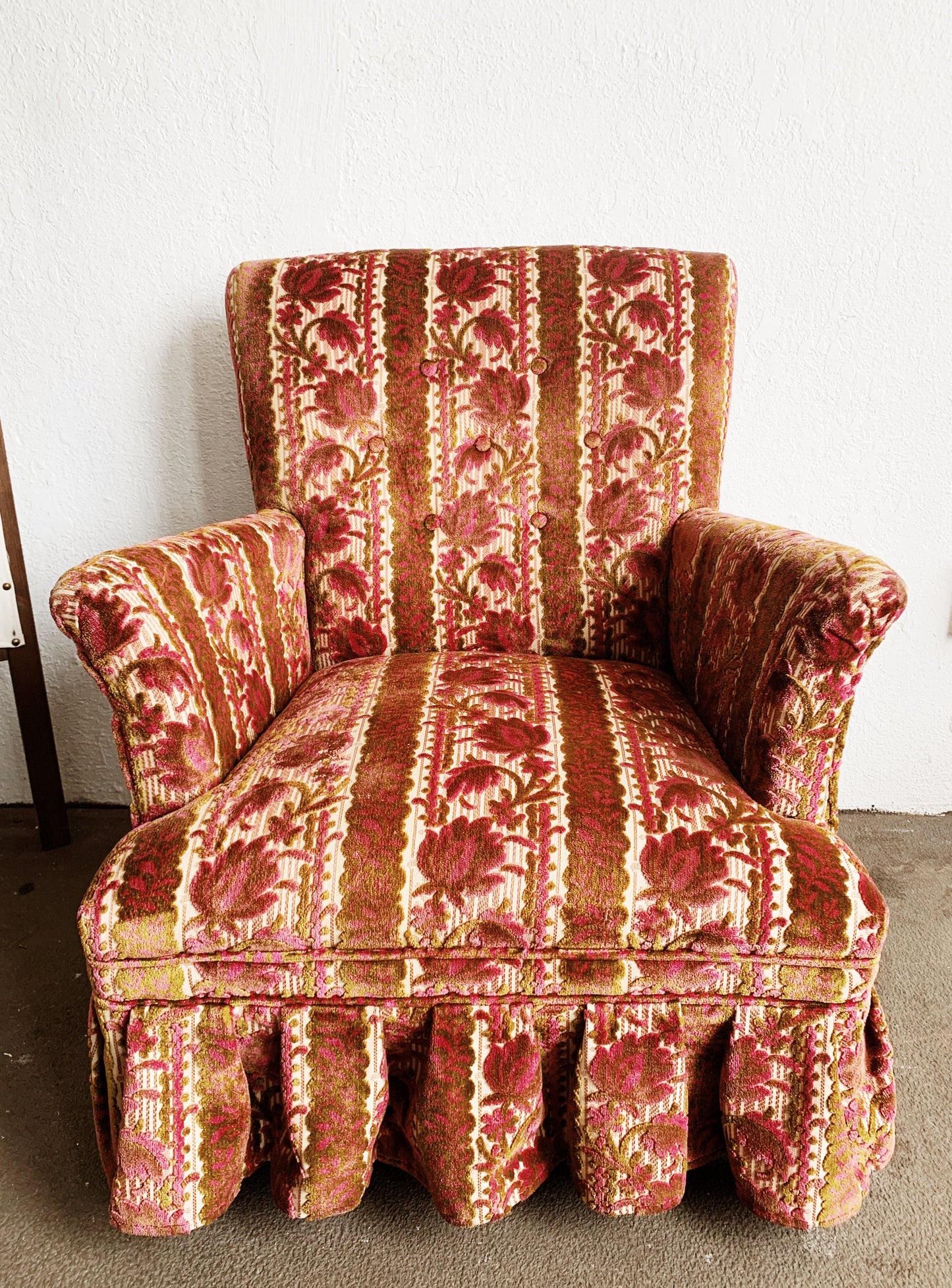 Vintage Cut Velvet Chair
