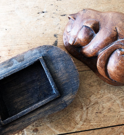 Vintage Wooden Kitty Box