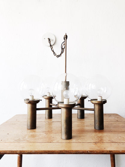 ON HOLD - MCM Robert Long Gunmetal Chandelier