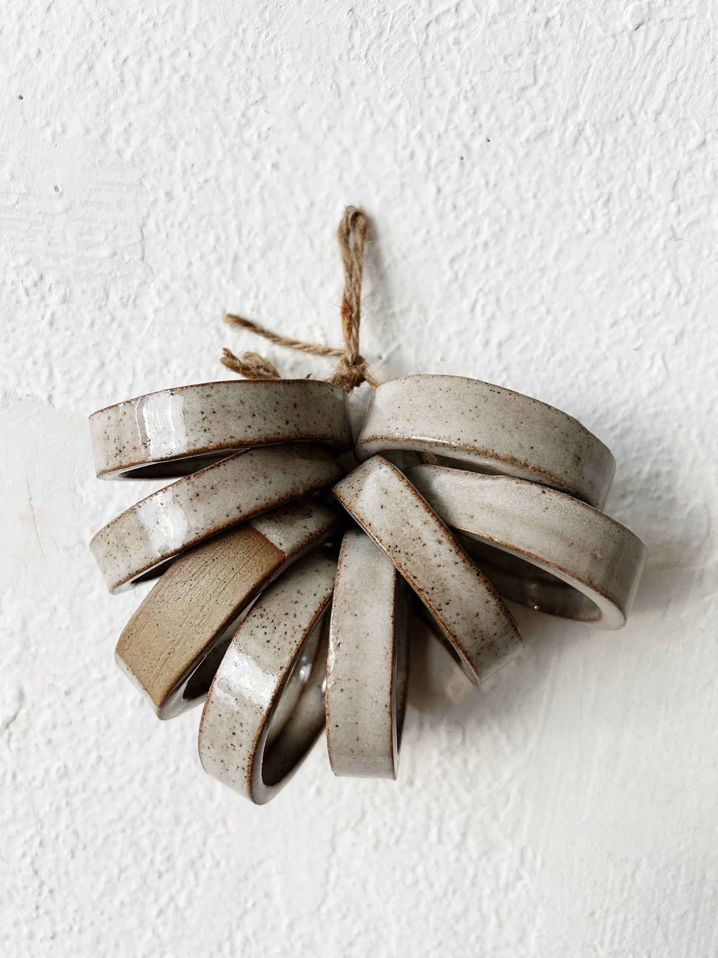 Handmade Ceramic Napkin Rings Set of 8