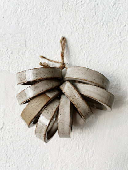 Handmade Ceramic Napkin Rings Set of 8