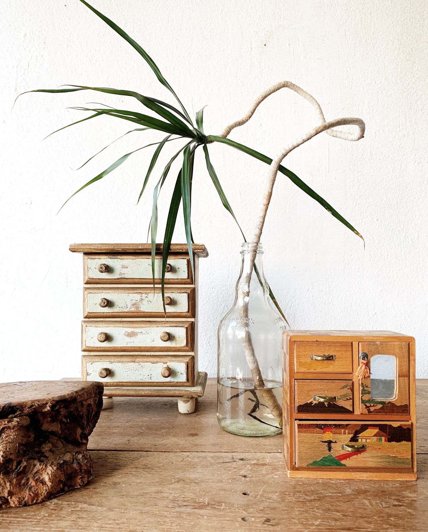 Mini Vintage Wood Hutch Japan